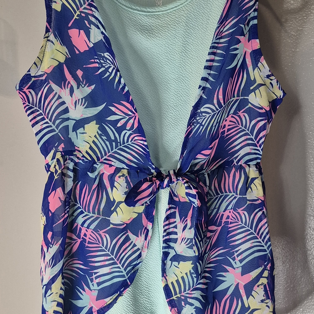 One Step Ahead Blue and Pink Kids One Piece